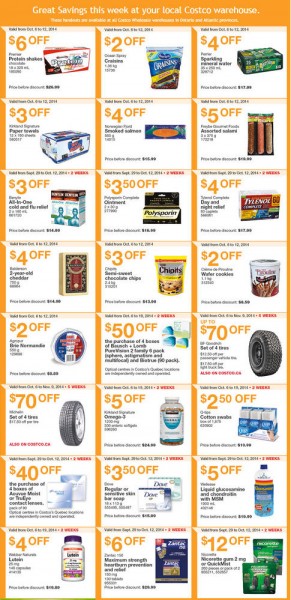 Costco Weekly Handout Instant Savings Coupons East (Oct 6-12)