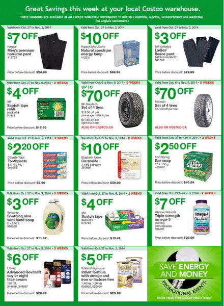 Costco Weekly Handout Instant Savings Coupons West (Oct 27 - Nov 2)