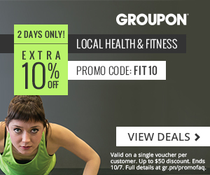 Groupon Extra 10 Off Local Health and Fitness Deal Promo Code (Oct 6-7)