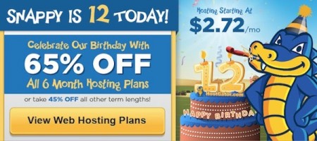 HostGator Birthday Sale - 65 Off Web Hosting Packages (Oct 22 Only)