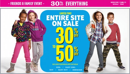 The Children's Place Friends & Family Event - 30-50 Off Entire Site + Extra 30 Off Everything Coupon (Until Oct 19)