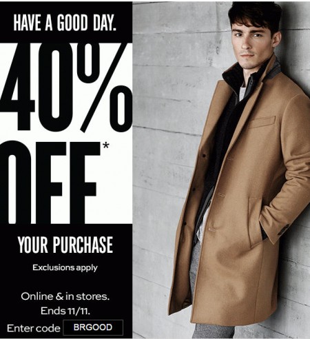 Banana RepubliC 40 Off Your Purchase In-Stores and Online (Until Nov 11)