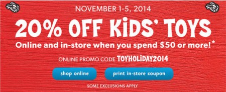 Chapters Indigo 20 Off Kids Toys (Nov 1-5)