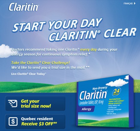 Claritin Free Sample Trial Size Facebook Offer 2014