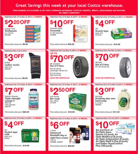 Costco Weekly Handout Instant Savings Coupons West (Nov 3-9)