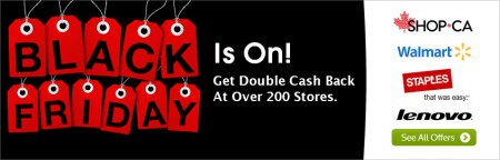 Ebates Black Friday Sale - Double Cash Back at over 200 Stores