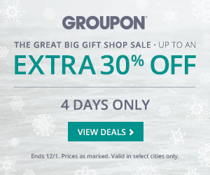 GROUPON Black Friday - Up to an Extra 30 Off Select Deals (Nov 28 - Dec 1)