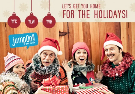 JumpOn Flyaways Home for the Holidays - Discounted Airfares (Dec 20, Dec 28, Jan 4)