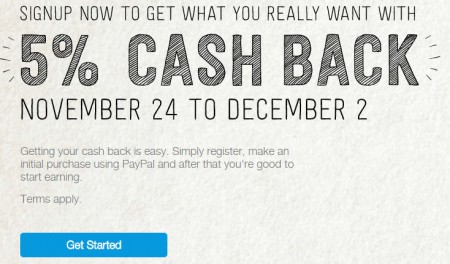 PayPal Get 5 Cash Back on Your Holiday Shopping (Until Dec 4)