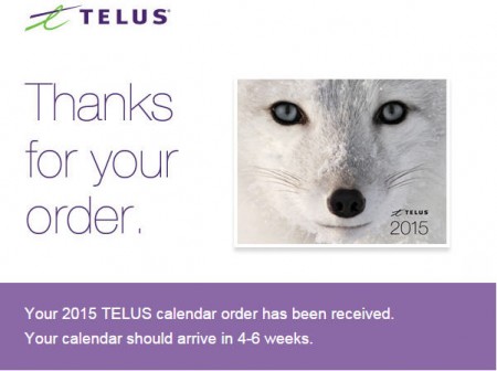 Telus FREE 2015 Calendar