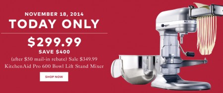 TheBay One Day Sale - Save 400 Off KitchenAid Pro 600 Stand Mixer (Nov 18)