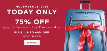 TheBay.com One Day Sale - 75 Off Luggage by Samsonite, Heys, Travelpro and more (Nov 28)