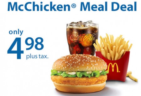 Walmart McDonalds $4.98 McChicken Meal Deal Coupon (Until Dec 3)