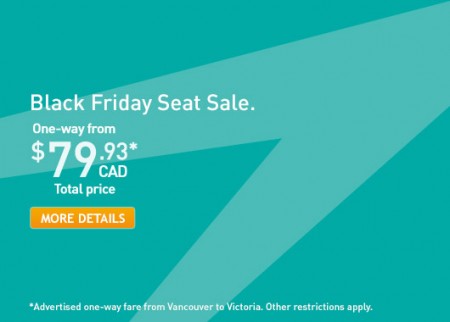 WestJet Black Friday Seat Sale (Book by Dec 1)