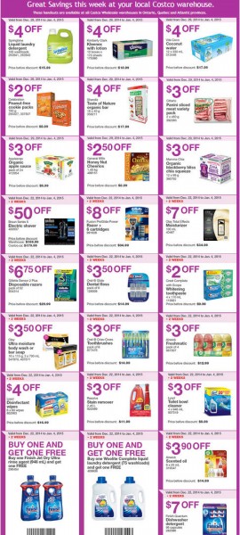 Costco Weekly Handout Instant Savings Coupons (Dec 29 - Jan 11)