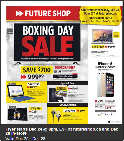 Future Shop Boxing Day Sale - Preview Flyer Now