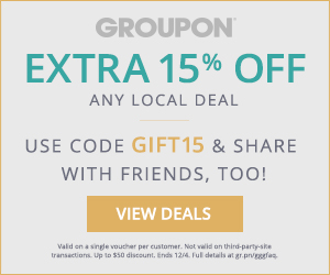 Groupon.com - Extra 15 Off Any Local Deal Promo Code (Dec 3-4)