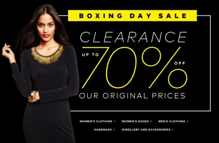 Hudson's Bay Boxing Day Sale - Save up to 70 Off