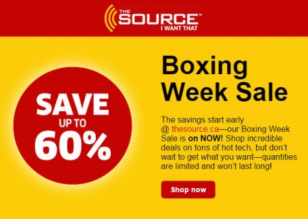 The Source Boxing Week Sale Starts Now - Save up to 60 Off (Dec 24 - Jan 7)