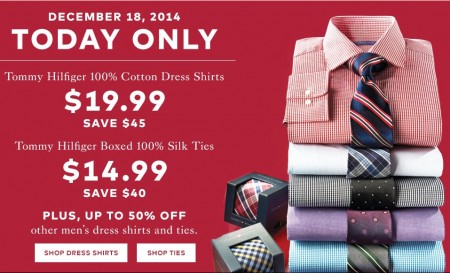 TheBay Today Only - $19.99 for Tommy Hilfiger Dress Shirts - Save $45 (Dec 18)