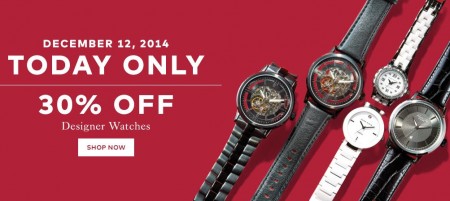 TheBay Today Only - 30 Off Designer Watches (Dec 12)