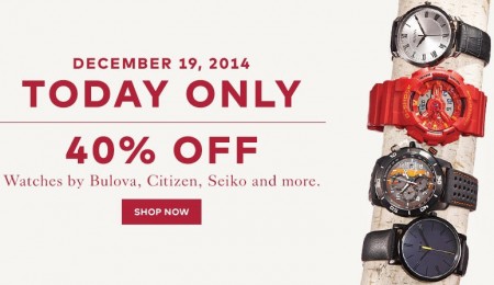 TheBay Today Only - 40 Off Watches by Bulova, Citizen, Seiko and more (Dec 19)