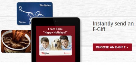 Tim Hortons Buy $25 E-Gift Card, Get $5 Bonus Card Free