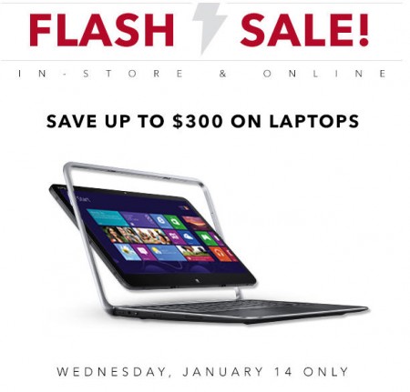 Best Buy Flash Sale - Up to $300 Off Laptops (Jan 14)