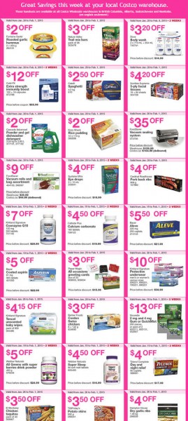 Costco Weekly Handout Instant Savings Coupons (Jan 26 - Feb 1)