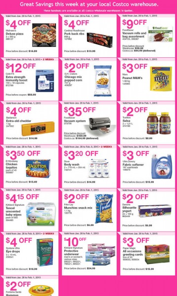 Costco Weekly Handout Instant Savings Coupons Quebec (Jan 26 - Feb 1)