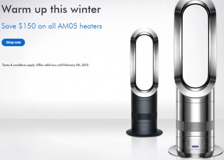 Dyson Canada Save $150 Off AM05 Hot+Cool Fan Heaters + Free Shipping (Until Feb 5)