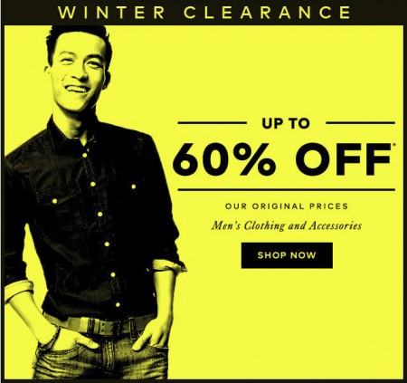 Hudson's Bay Winter Clearance - Save up to 60 Off Men's Clothing and Accessories