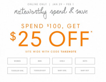 Joe Fresh Spend $100, Get $25 Off Promo Code (Jan 29 - Feb 1)