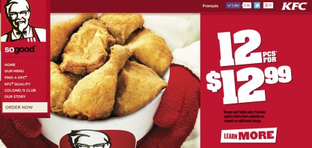 KFC 12 Pieces of Chicken for only $12.99