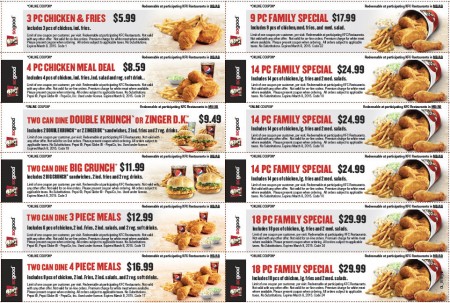 KFC New Winter Savings Coupons (Until Mar 8)