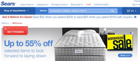 Sears Canada Huge Mattress Blowout Sale or Price Error