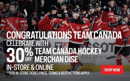 Sport Chek 30 Off Team Canada Merchandise (Until Jan 12)