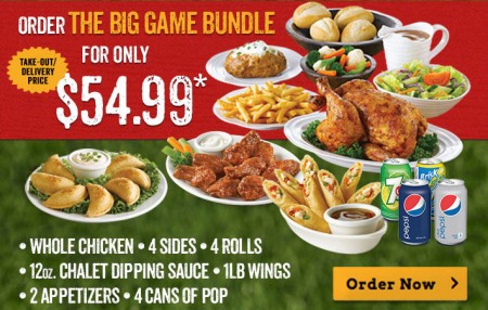 Swiss Chalet $54.99 Super Bowl Bundle Deal