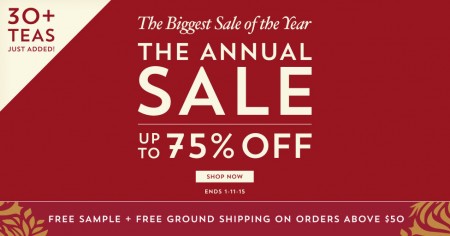 Teavana The Annual Sale - Up to 75 Off on 100+ Items