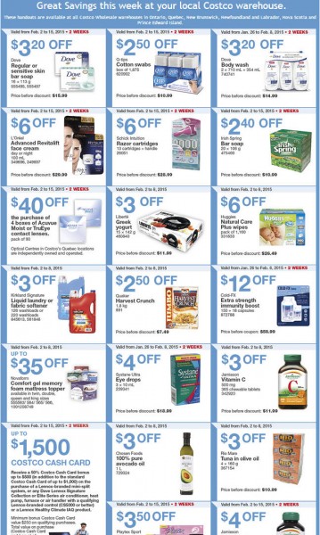 Costco Weekly Handout Instant Savings Coupons East (Feb 2-8)