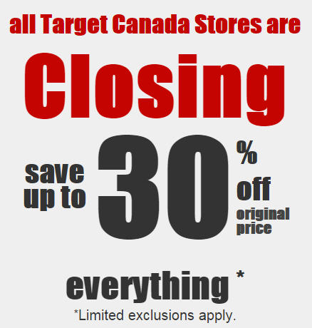 Target Canada Liquidation Sale - Save up to 30 Off Everything (Starts Feb 5)