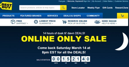 Best Buy Online Only Sale (Mar 14-15)