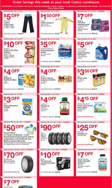 Costco Weekly Handout Instant Savings Coupons East (Mar 9-15)