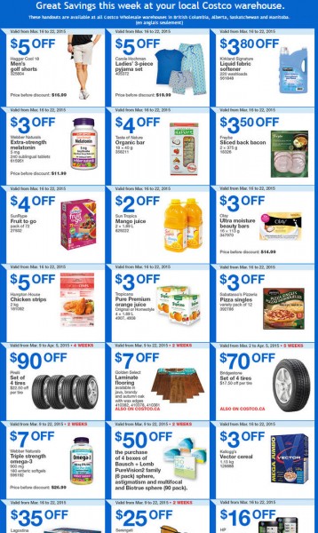 Costco Weekly Handout Instant Savings Coupons West (Mar 16-22)