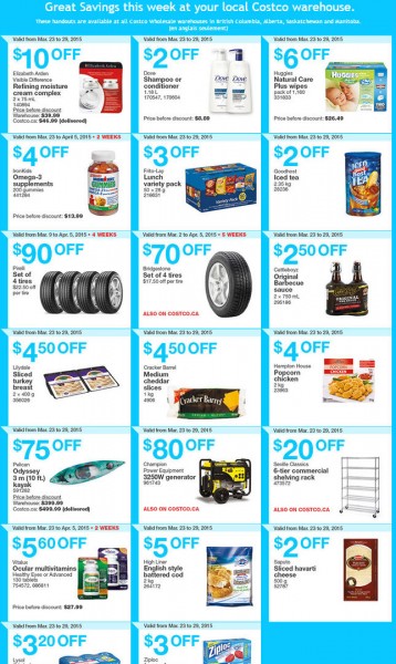 Costco Weekly Handout Instant Savings Coupons West (Mar 23-29)