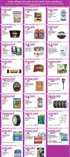 Costco Weekly Handout Instant Savings Coupons West (Mar 30 - Apr 5)