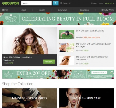 GROUPON Extra 20 Off Beauty and Spa Deals Promo Code, Up to 3 Deals (Mar 16)