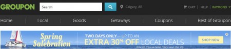 GROUPON Spring Salebration - Save up to Extra 30 Off Select Local Deals (Mar 25-26)