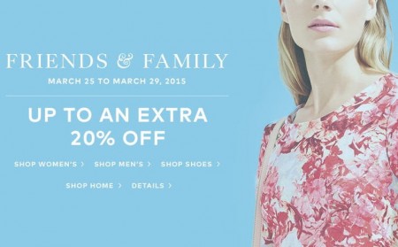 Hudson's Bay Friends & Family Sale - Save up to an Extra 20 Off (Mar 25-29)