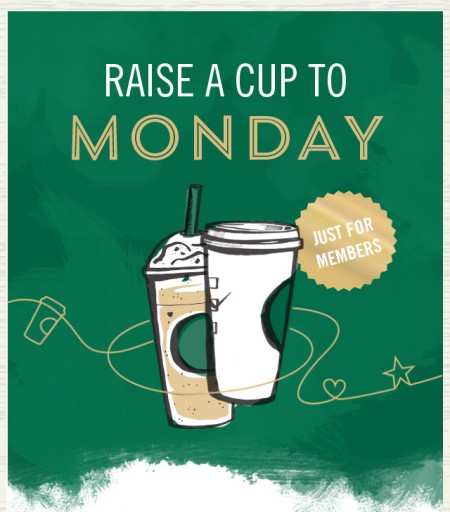 Starbucks Happy Mondays - My Starbucks Rewards Members (Mar 9-30)